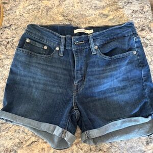 Levi's Dark Blue Denim Jean Shorts